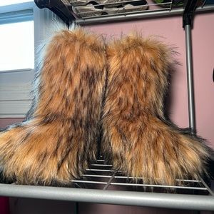 Winter Fluffy Faux Fur Boots